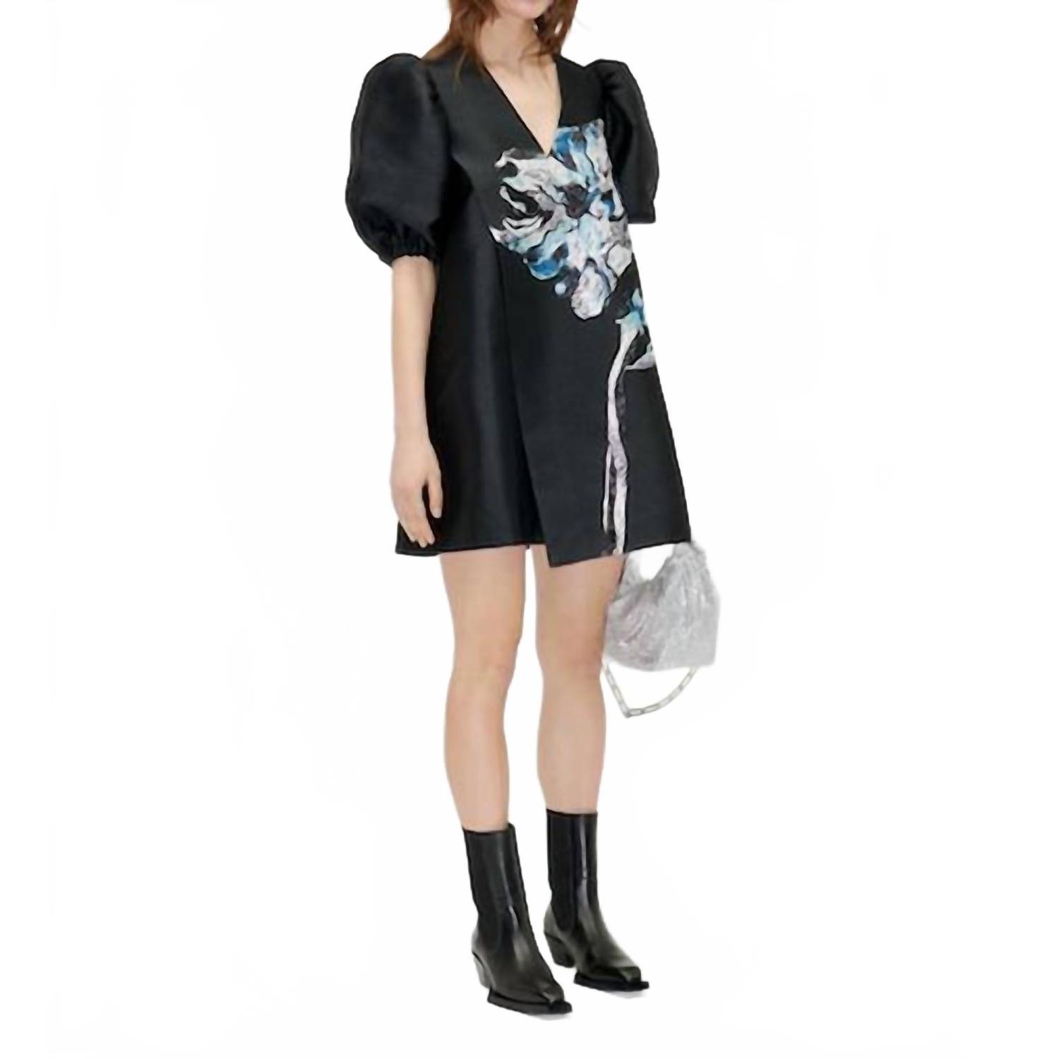New Stine Goya Brethel Metallic Mini Dress In Icy Flower
